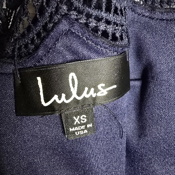 Lulu's Navy Sleeveless Lace Mini Dress - Picture 5 of 6